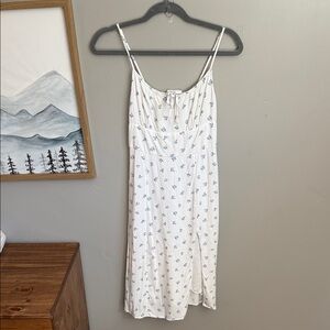 Abercrombie & Fitch White and Blue Midi Dress